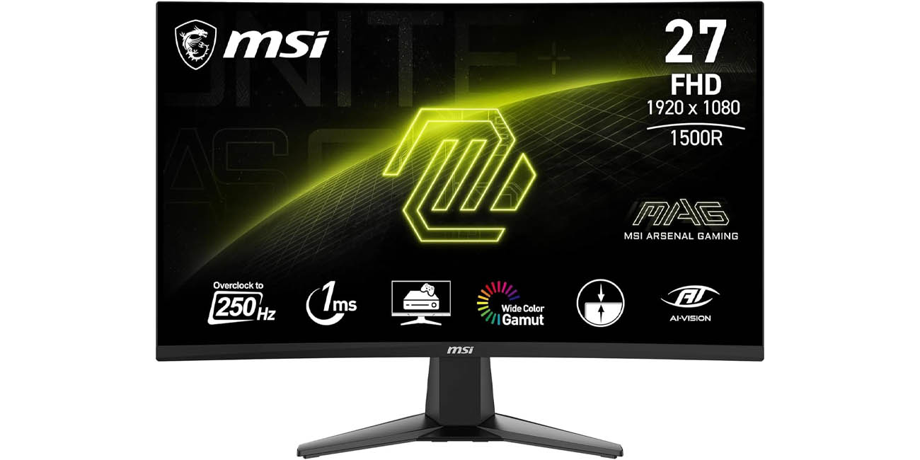 Chollo Monitor curvo gaming MSI MAG 27C6F FHD de 27″ por sólo 149€ con envío gratis (-28%)