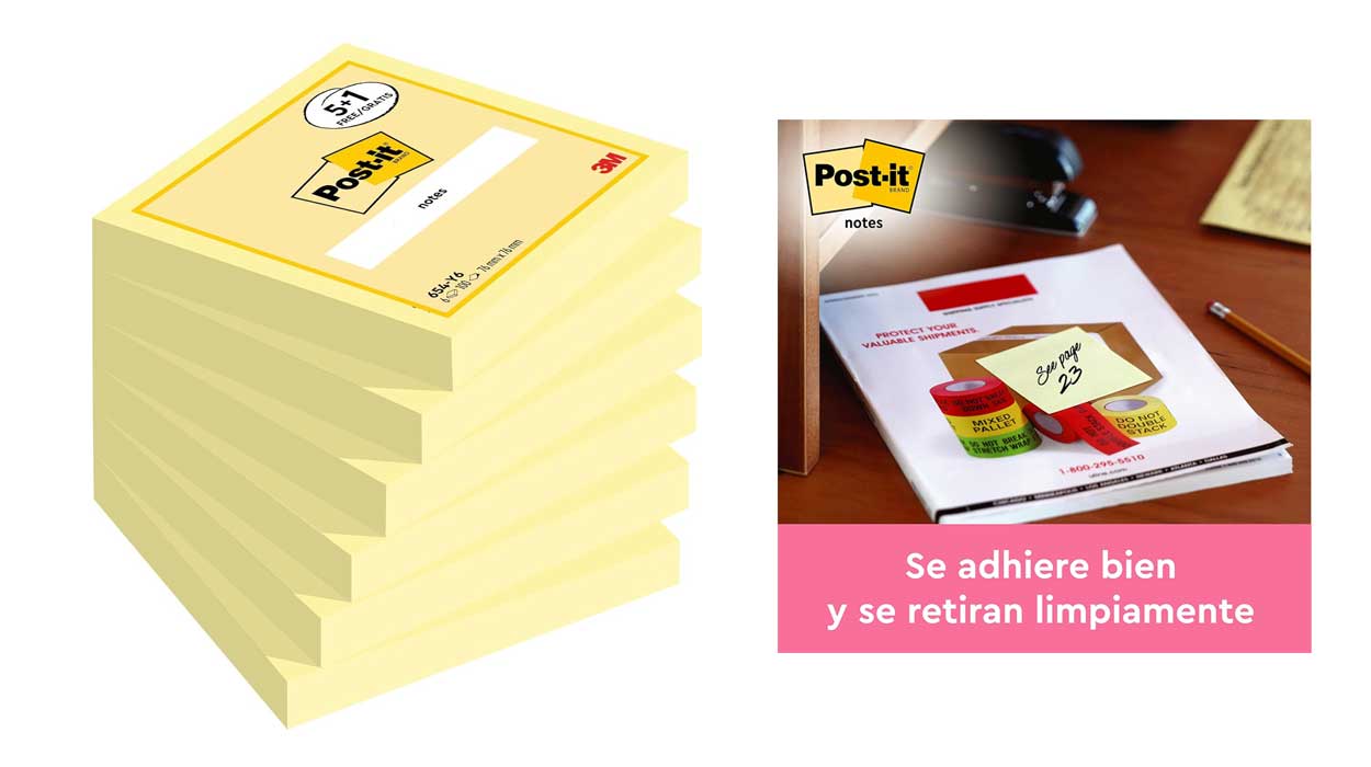 Chollo Pack de 6 blocs de notas Post-It por sólo 6€ (-48%)