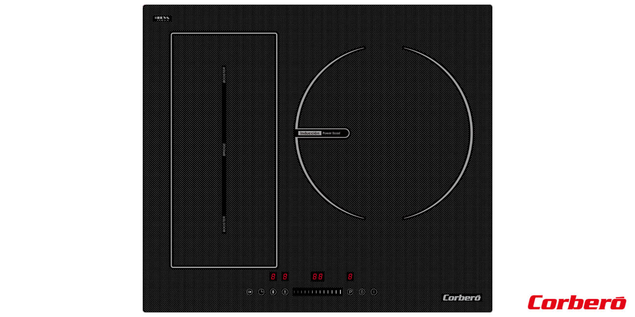 Chollo Placa de inducción Corberó CCIG3BL723FLEX de 3 zonas por sólo 193,30€ con envío gratis (-16%)