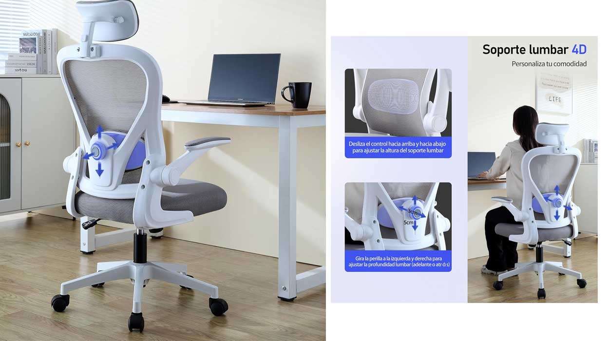 Chollo silla de oficina ergonómica SOSINYA por sólo 74€ y envío gratis con cupón (-11%)