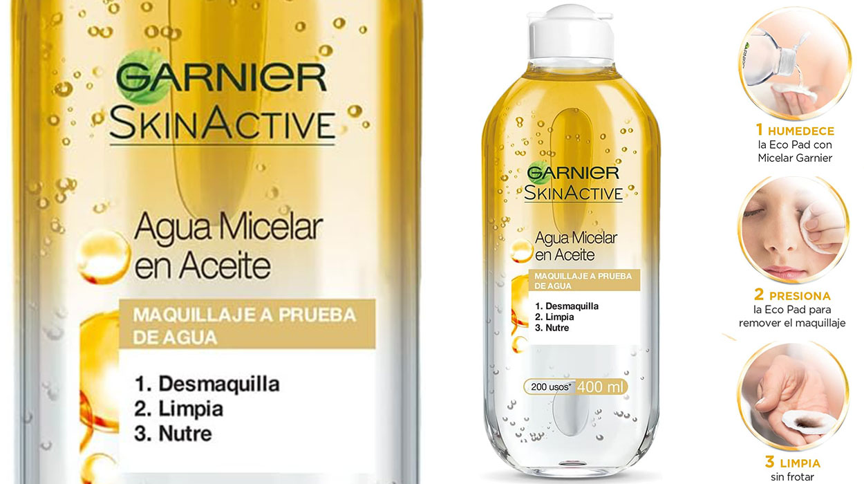 Chollo Agua micelar en aceite Garnier Skin Active de 400 ml por sólo 3,73€ (-35%)