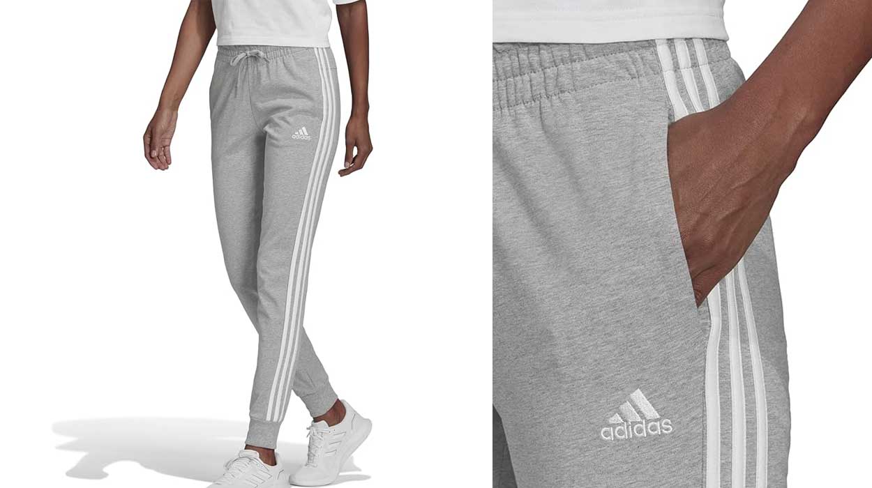 Chollo Pantalones Adidas Essentials 3 Stripes para mujer por sólo 21,99€ (56% de descuento)