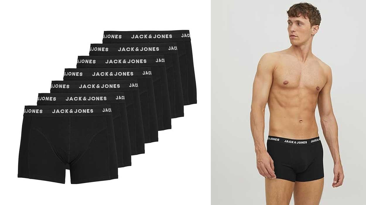 Amazon rebaja este pack de 7 boxers Jack & Jones a tan sólo 24,99€ (-50%) ¡Chollazo!