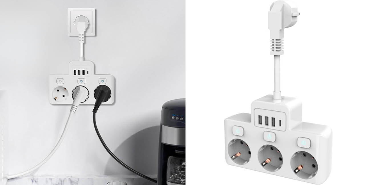 Chollo Regleta de enchufes MAGIC SELECT con 3 tomas, 3x USB y USB-C por sólo 15,61€ (-16%)