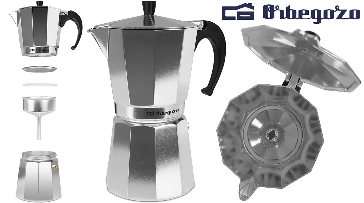 Chollo Cafetera italiana Orbegozo KF 1200 de 12 tazas por sólo 11,99€ (-27%)