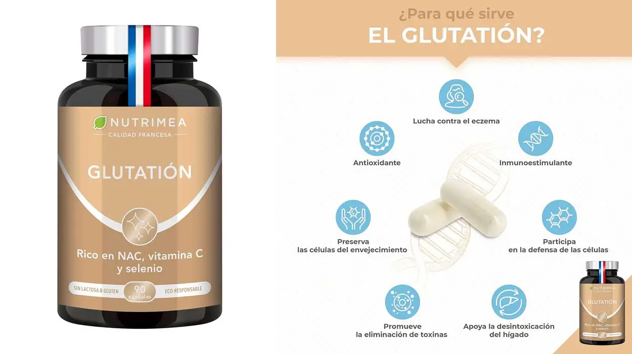 Chollo Suplemento de Glutatión antioxidante celular Nutrimea de 90 cápsulas por sólo 13,23€ (-34%)