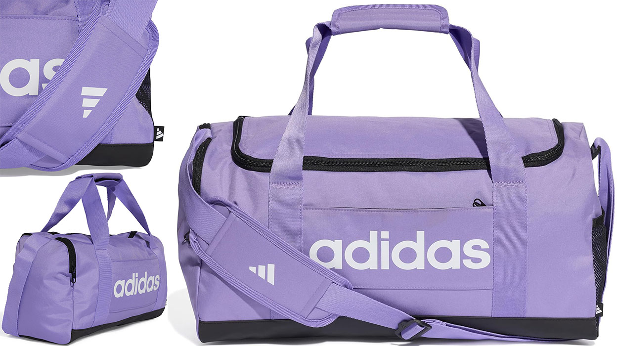 Chollo Bolsa de deporte Adidas Linear morada de 24 litros por sólo 18,99€ (-37%)