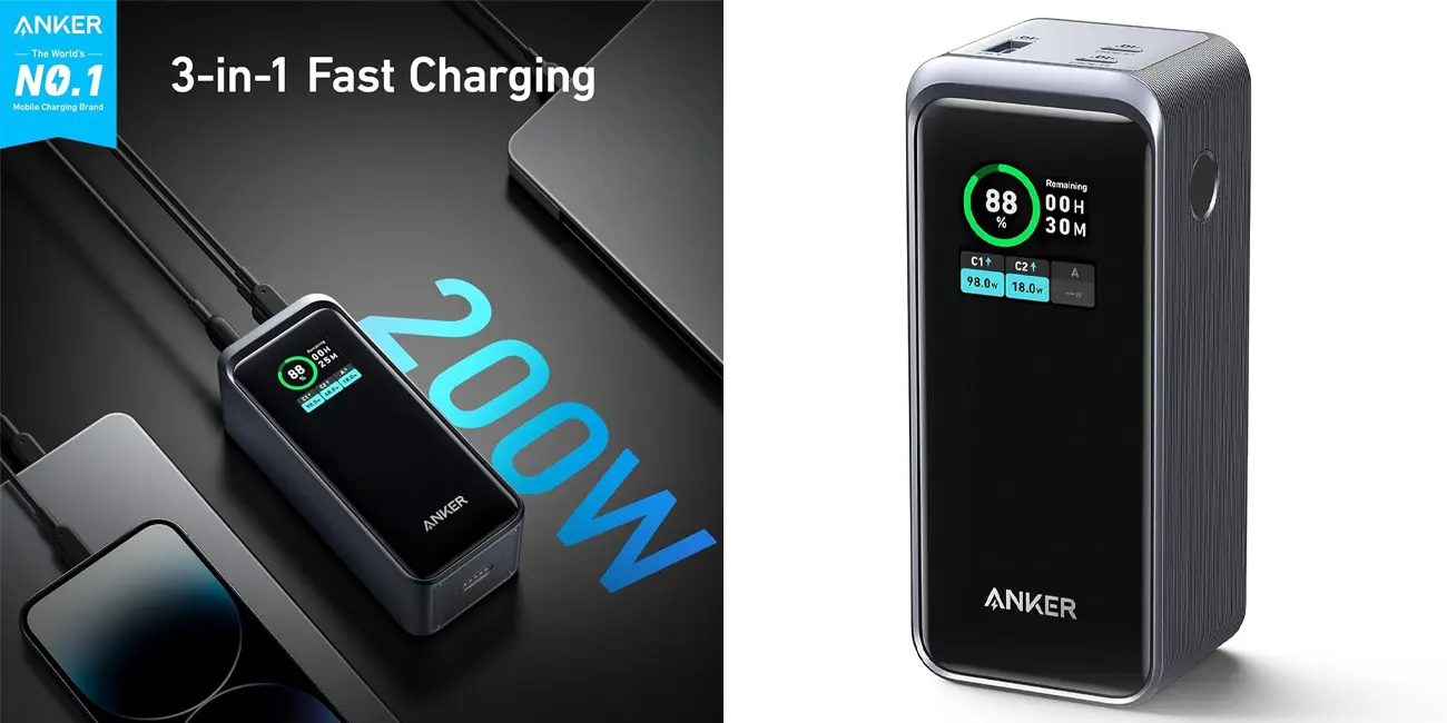 Chollo Powerbank Anker Prime de 20.000 mAh y 200W por sólo 65,99€ con envío gratis (-53%)