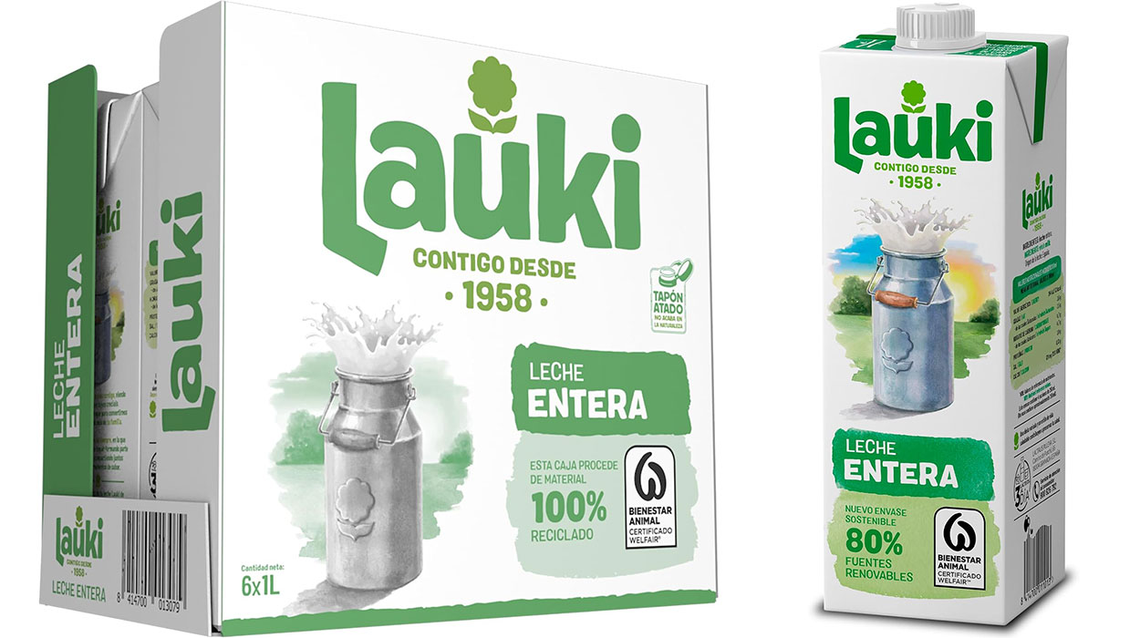 Chollo Caja de 6 briks de leche entera Lauki de 1 litro por sólo 5,70€ (-18%)