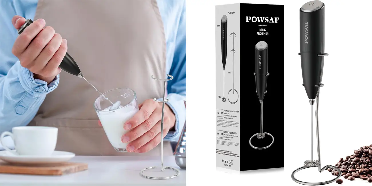 Chollo Espumador de leche POWSAF a pilas por sólo 5,39€ (-23%) ¡Valoraciones top!