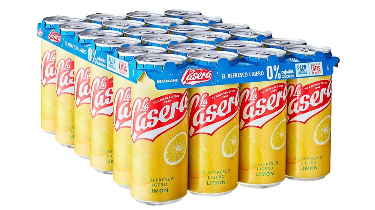 Chollo Pack de 48 latas de La Casera Refresco Ligero de Limón por sólo 23,04€ con -50% en 2ª unidad ¡0,48€ la lata!