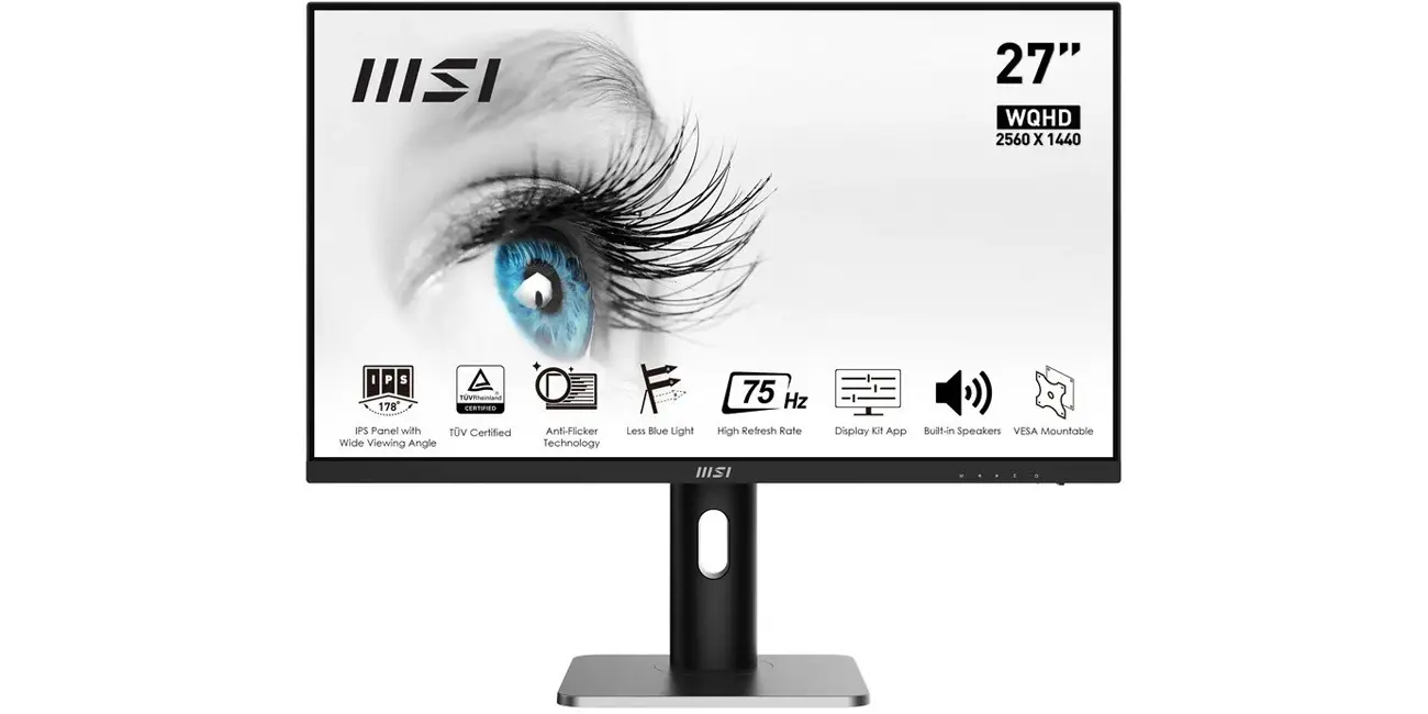 Chollo Monitor MSI Pro MP273QP E2 WQHD de 27″ con 100Hz por sólo 159€ con envío gratis (-36%)