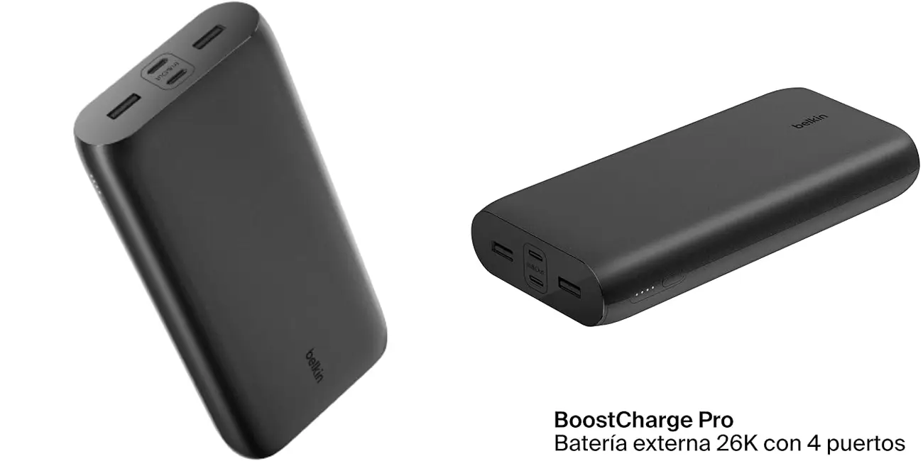 Chollo Powerbank Belkin BoostCharge BPB016 de 26.000 mAh por sólo 39,99€ con envío gratis (-50%)