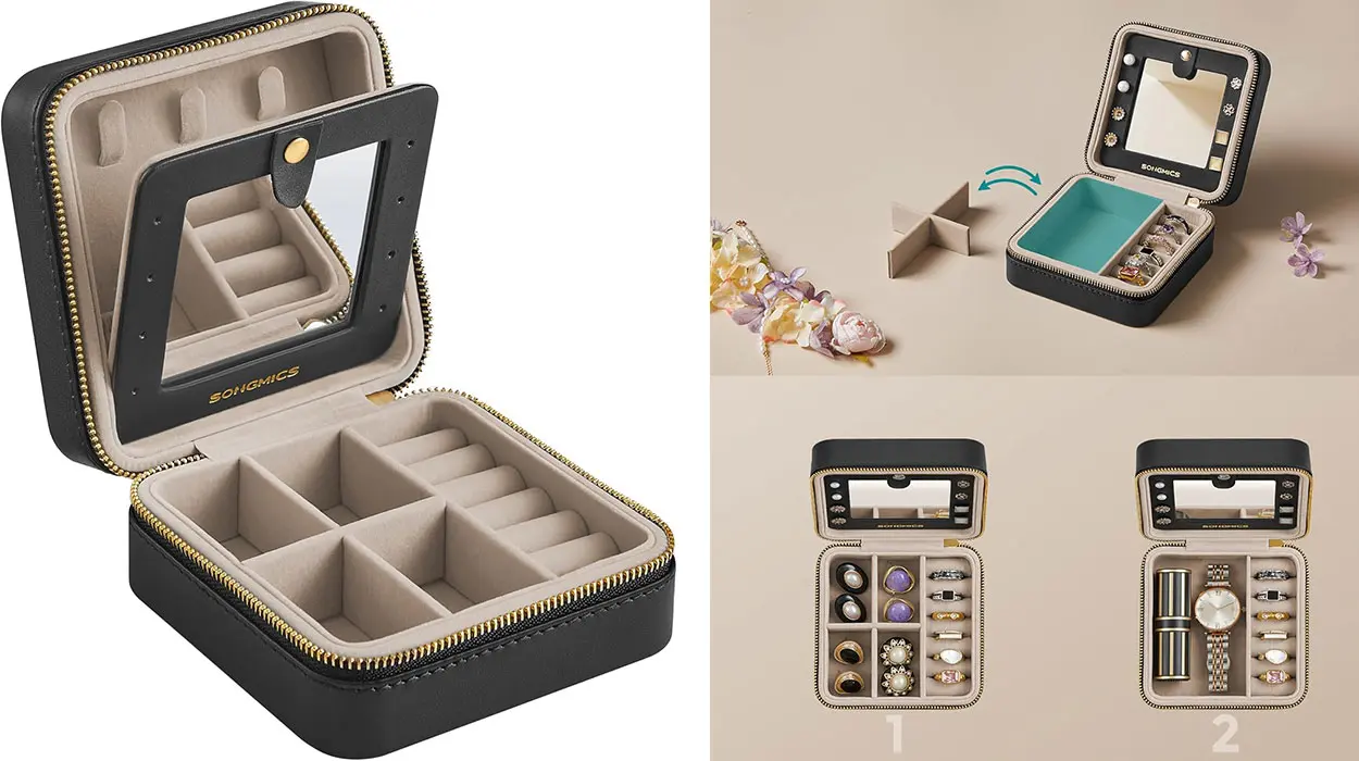 Viaja con tus joyas y accesorios bien organizadas con esta caja joyero baratísima