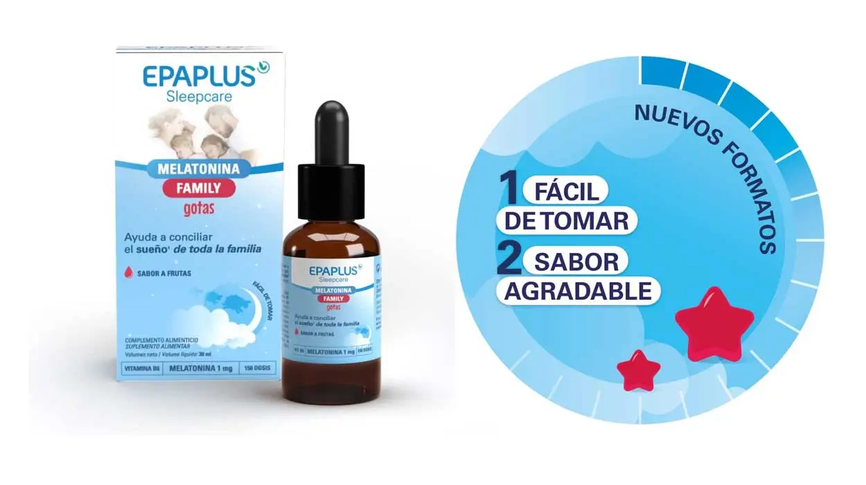 Chollo Melatonina Epaplus en gotas de 30 ml (150 dosis) por sólo 7,48€ (-23%)