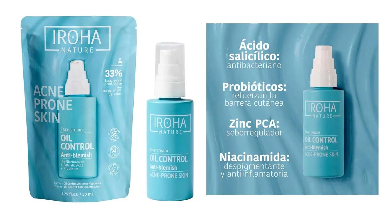 Chollo Crema anti-acné Iroha Nature de 50 ml por sólo 14,98€ (-25%)