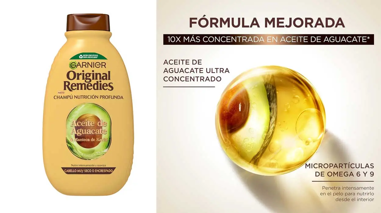 Chollo Champú Garnier Original Remedies con Aceite de Aguacate y Manteca de Karité de 300 ml por sólo 1,99€ (-45%)