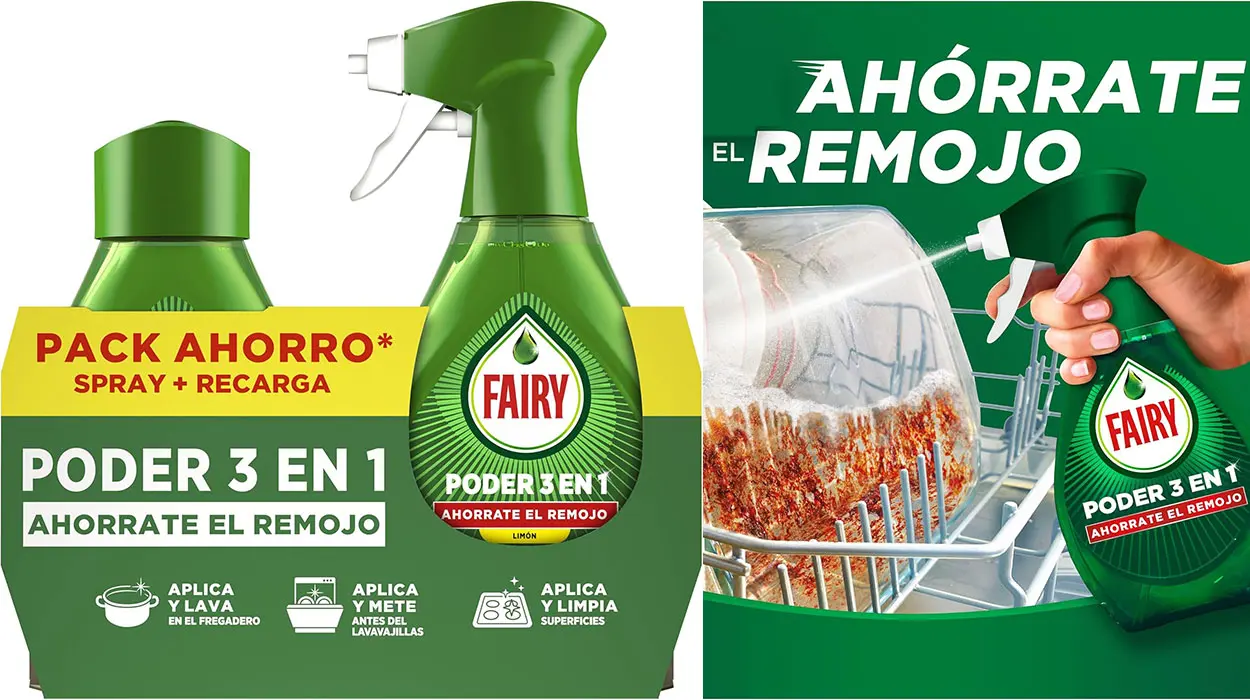 Chollo Pack Fairy Poder 3 en 1 sin remojo de 1.000 ml por sólo 9,99€ (-23%)