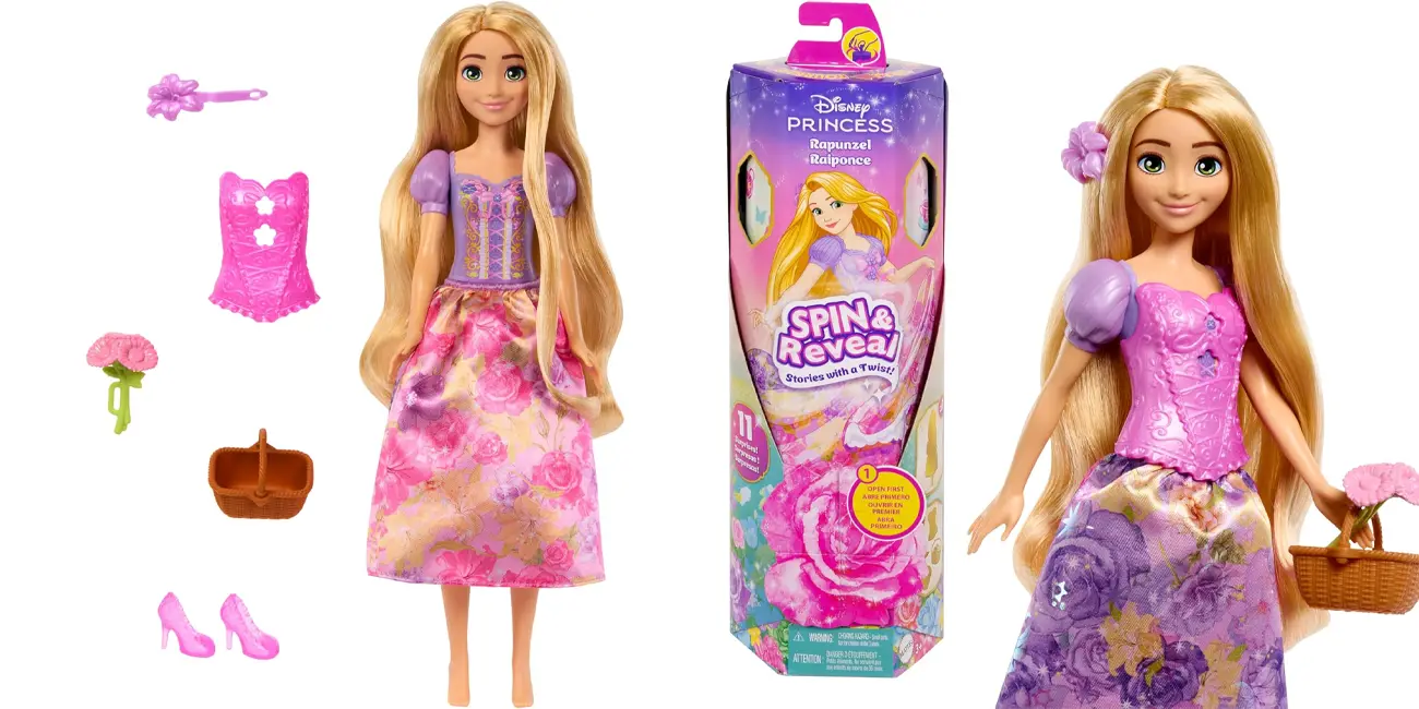 Chollo Muñeca Disney Princess Spin & Reveal Rapunzel de Mattel por sólo 12,99€ (-55%)