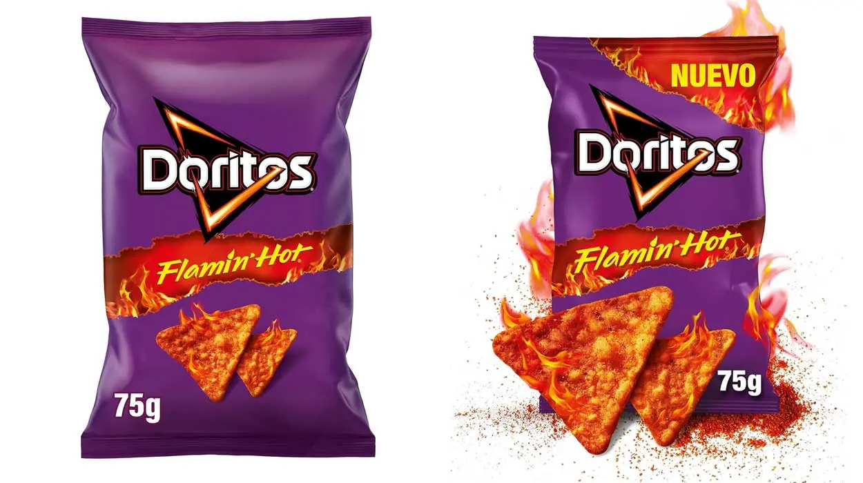 Chollo Pack x4 Doritos Flamin Hot de 75 g por sólo 4,14€ con descuento especial ¡1,03€ cada bolsa!