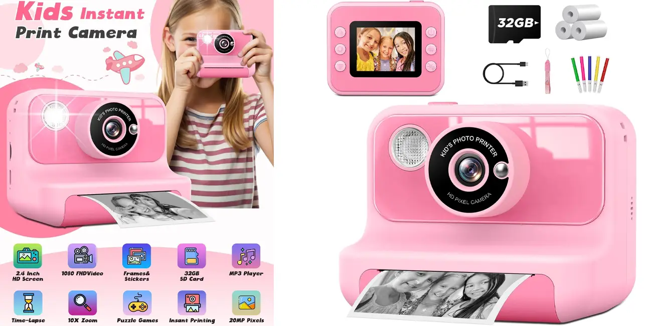 Chollo Cámara de fotos instantánea para niños por sólo 24,99€ con cupón descuento (-50%)