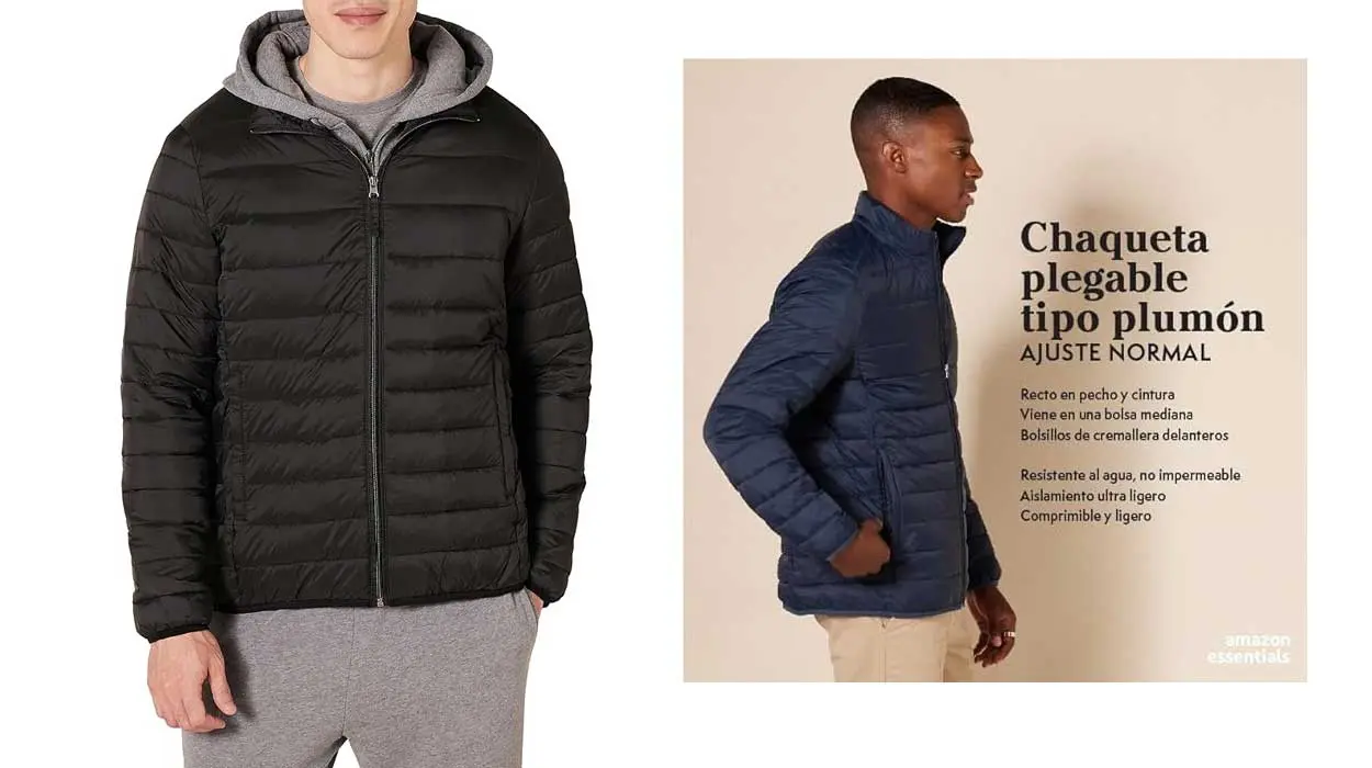 Chollo Chaqueta plumífero Amazon Essentials para hombre por sólo 26,24€ (40% de descuento)