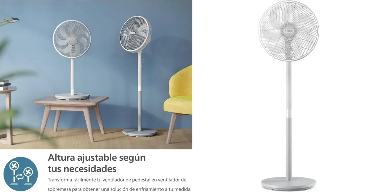 Chollo Ventilador de pie Philips Series 2000 por sólo 45,90€ con envío gratis (-43%)