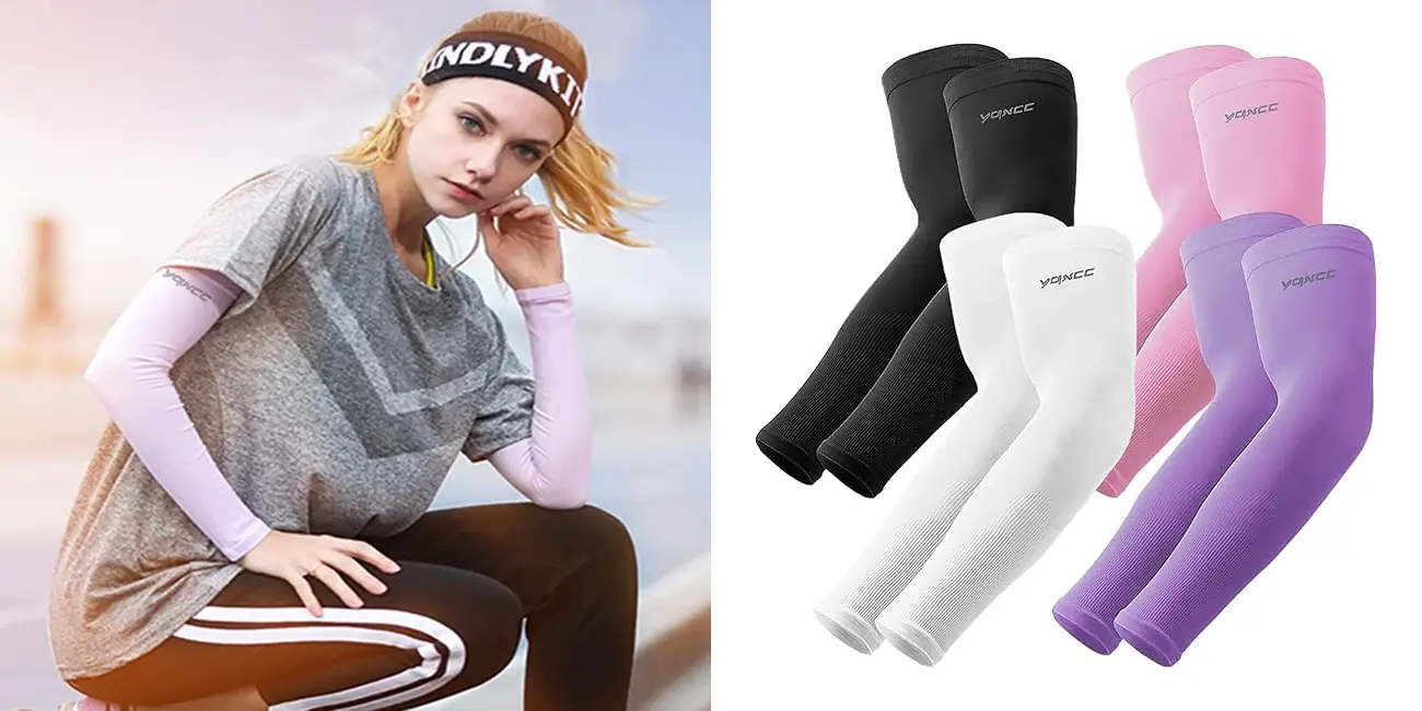 Chollo Pack 4x Mangas deportivas de compresión con protección solar por sólo 18,01€ (-21%)