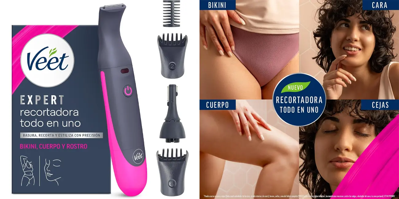 Chollo Recortadora VEET Todo en Uno para bikini, cuerpo y rostro por sólo 21,30€ (-29%)