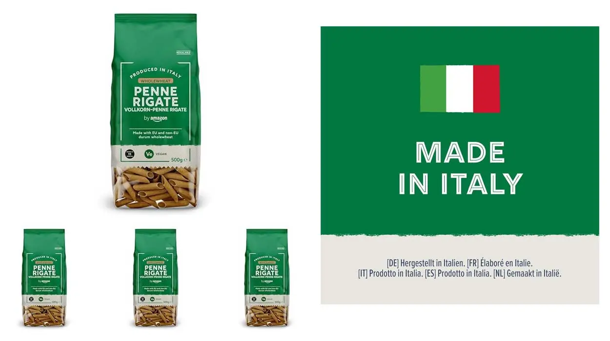 Chollo Pack de 4 paquetes de macarrones integrales Penne Rigate by Amazon de 500 g por sólo 5,70€ (-21%) ¡Top ventas!