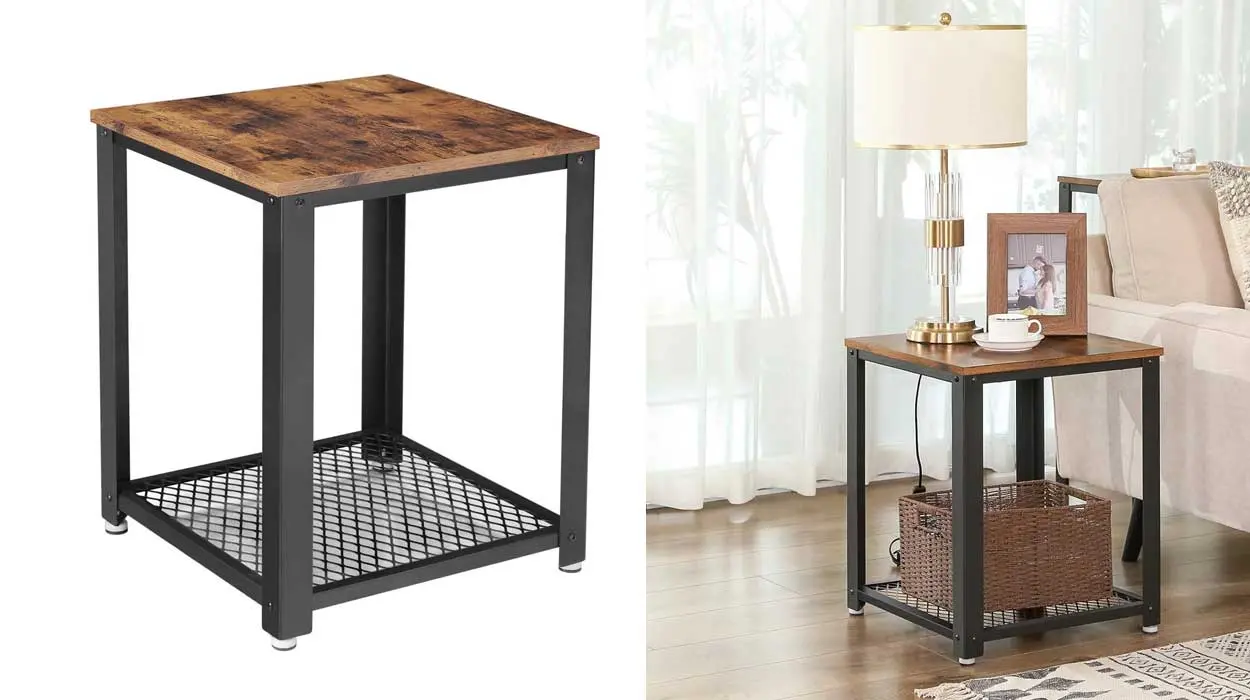 Chollo Mesita de noche VASAGLE de diseño industrial por sólo 29,99€ con envío gratis