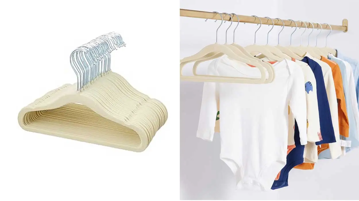 Chollo Pack de 30 perchas de terciopelo antideslizantes Amazon Basics para ropa infantil por sólo 10,92€ (-38%) ¡Top ventas!