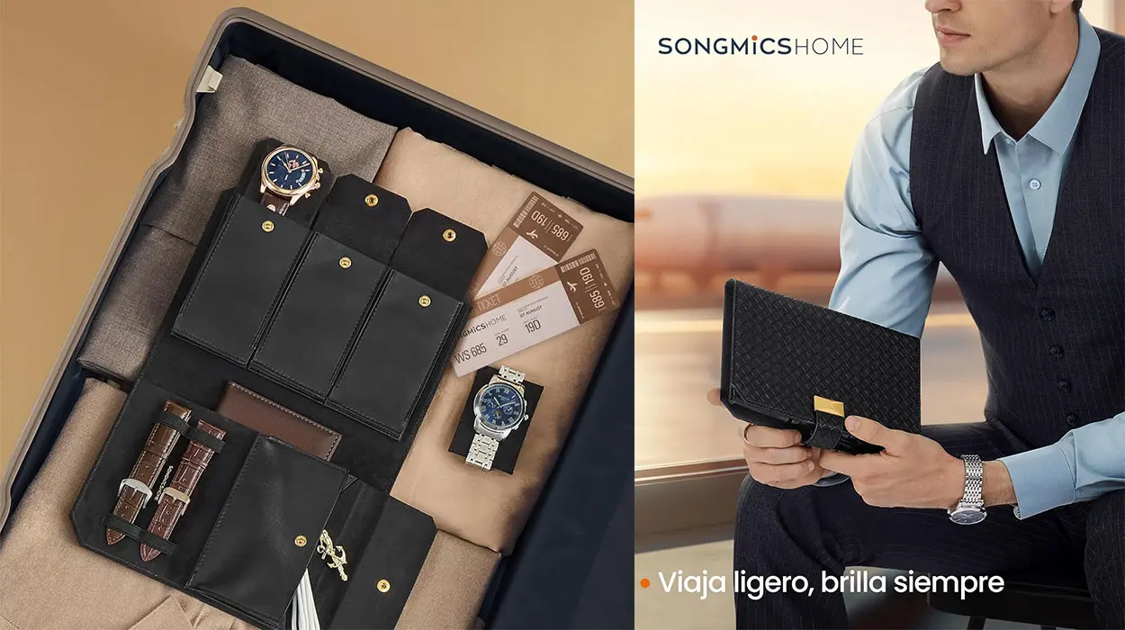 Chollo Bolsa Songmics Home Ronne para 3 relojes por sólo 7,99€
