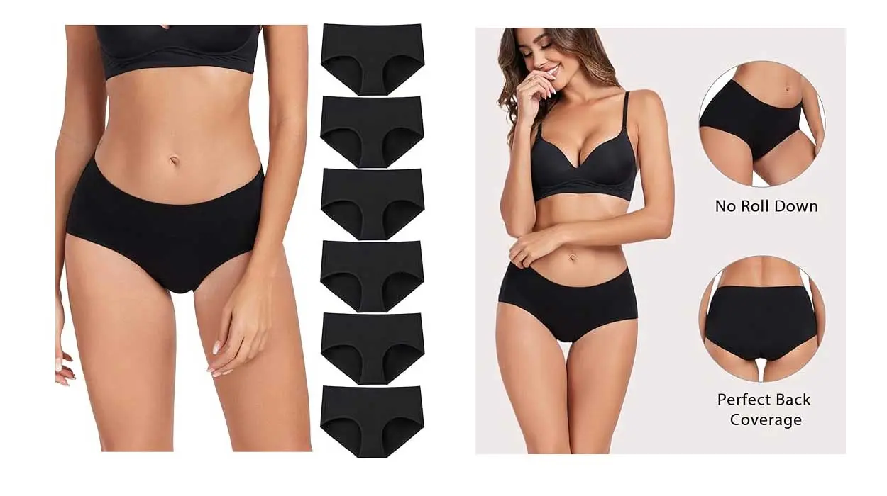 Chollo Pack x5 Bragas Wirarpa de cintura midi para mujer por sólo 17,84€ (19% de descuento)
