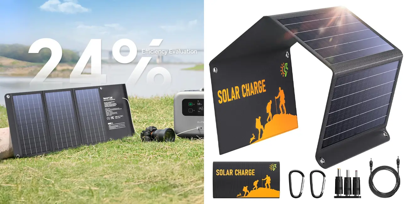 Chollo Placa solar portátil WASTDE de 30W por sólo 57€ con envío gratis (-29%)