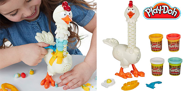 Chollazo Gallina Plumas Divertidas de Play-Doh con 4 botes de plastilina por sólo 13,08€ (-35%)