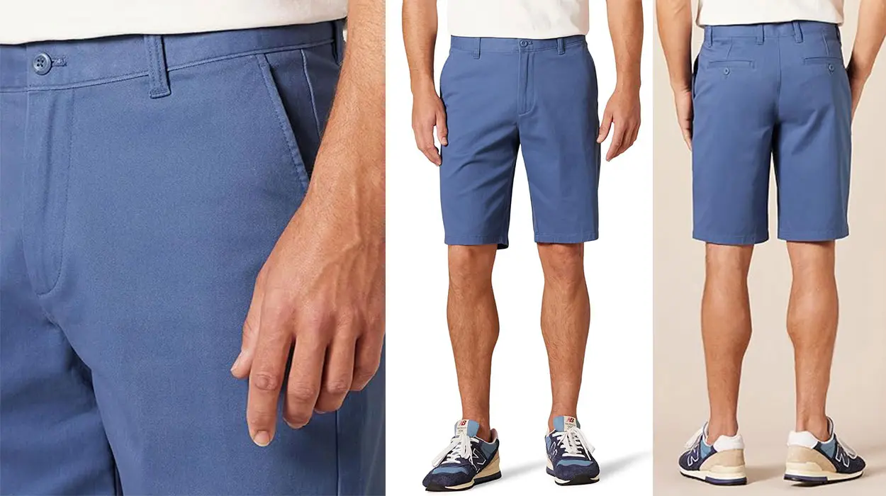 Chollo Pantalón corto chino elástico Amazon Essentials para hombre por sólo 17,84€ (-29%)