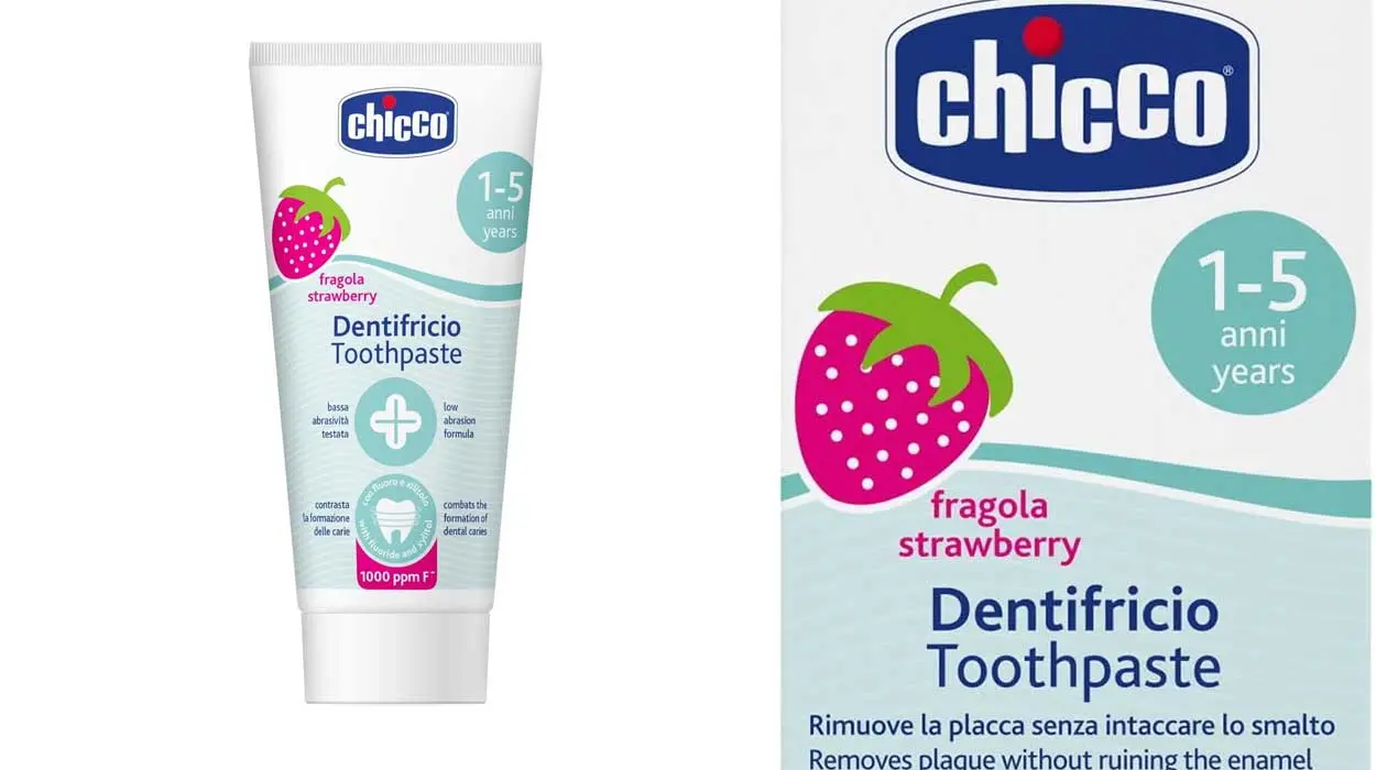Chollo Pasta de dientes infantil Chicco de fresa con flúor y baja abrasión por sólo 2,65€ (-49%)