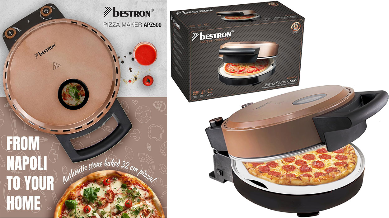 Chollo Horno eléctrico Bestron para pizzas por sólo 52,21€ con envío gratis (-34%)