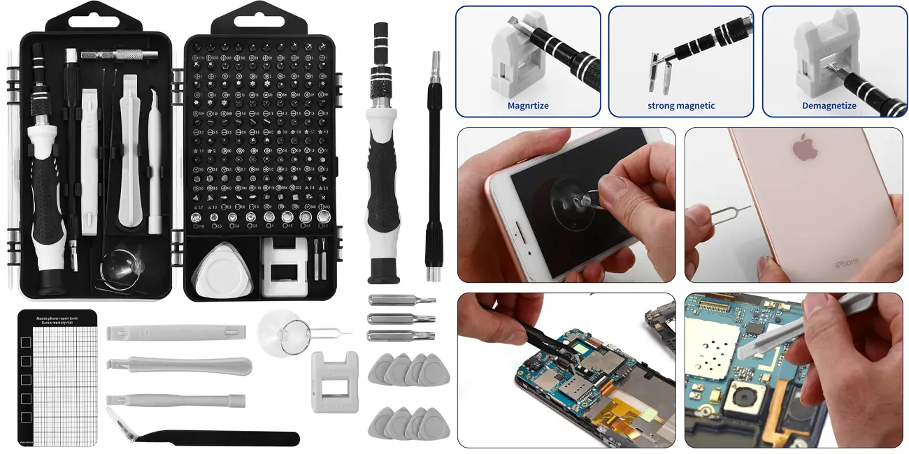 Chollo Kit de destornilladores de precisión LCXCXY 122 en 1 por sólo 8,67€ (-33%)
