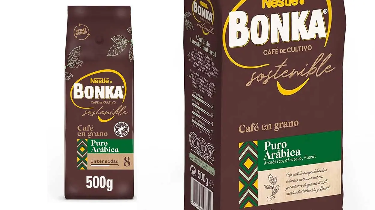 Chollo Café en grano Bonka cultivo sostenible Puro Arábica de 500 g por sólo 8,22€ con cupón (-28%)