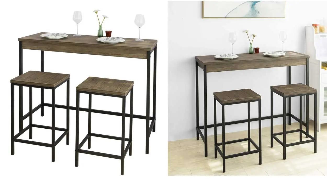 Chollo Juego de mesa alta con 2 taburetes SoBuy de estilo industrial por sólo 71,95€ con envío gratis (-20%)