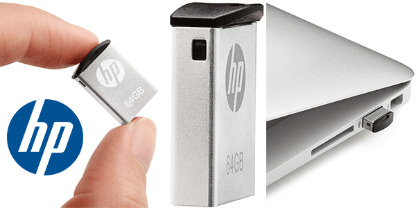 Chollo Mini memoria HP USB 2.0 de 64 GB por sólo 4,71€ (-38%) ¡Buenas valoraciones!