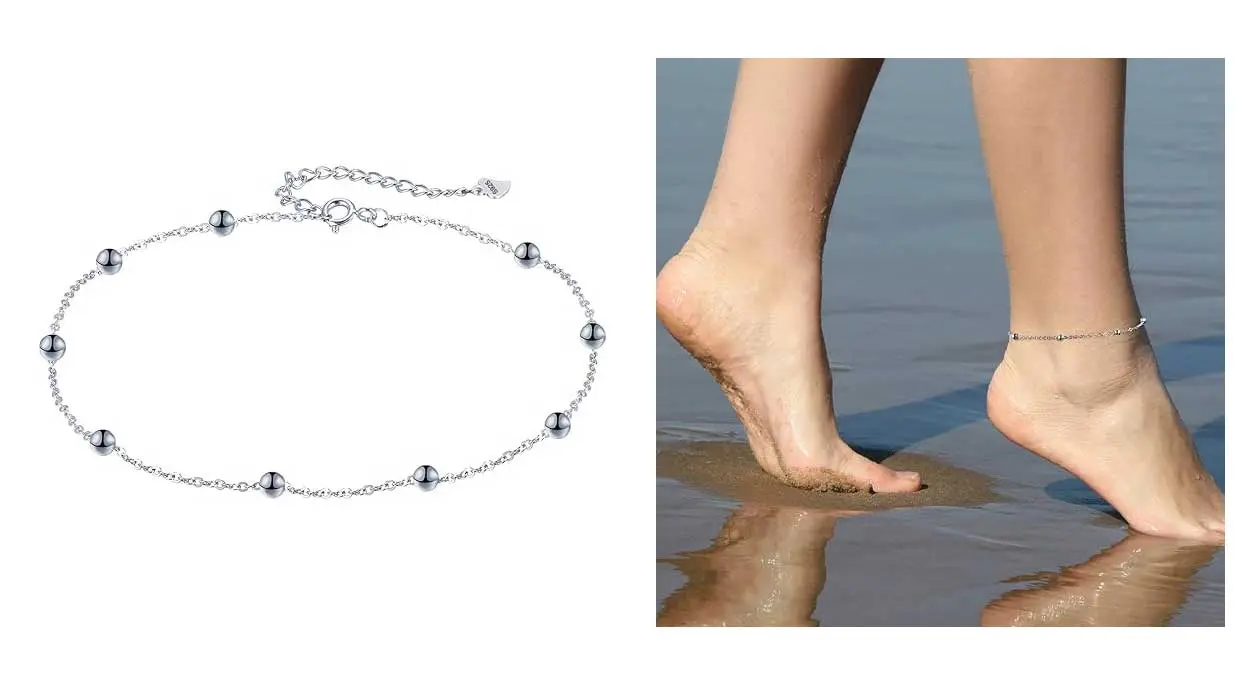 Lúcete este verano con la tobillera de plata de ley más vendida de Amazon ¡A un precio irresistible!