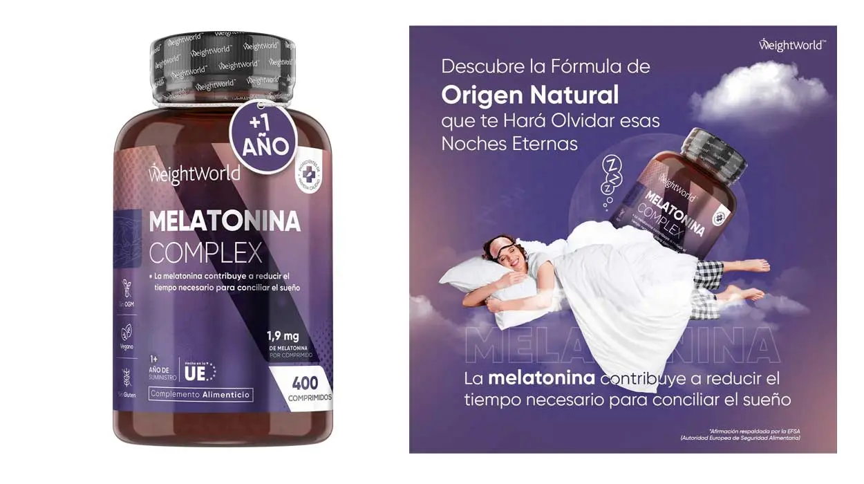 Chollo Melatonina Pura Complex WeightWorld de 400 comprimidos por sólo 11,99€ (-20%)