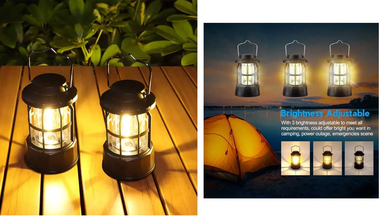 Chollo Pack de 2 linternas LED de camping Guijiyi por sólo 30,99€ con envío gratis
