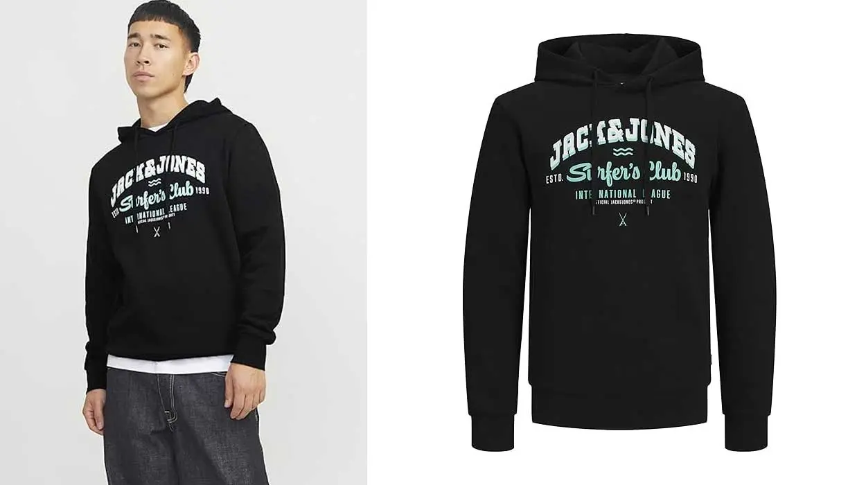 Chollo Sudadera Jack Jones con capucha para hombre por sólo 14,99€ (-25%)