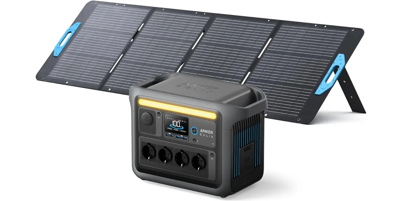 Chollo Estación de energía Anker SOLIX C1000 con panel solar de 200W por sólo 899€ con envío gratis (-40%)