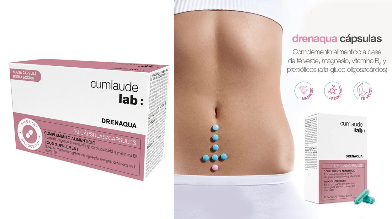 Combate la retención de líquidos con las Cumlaude Lab Drenaqua, que hoy tienen un descuento brutal