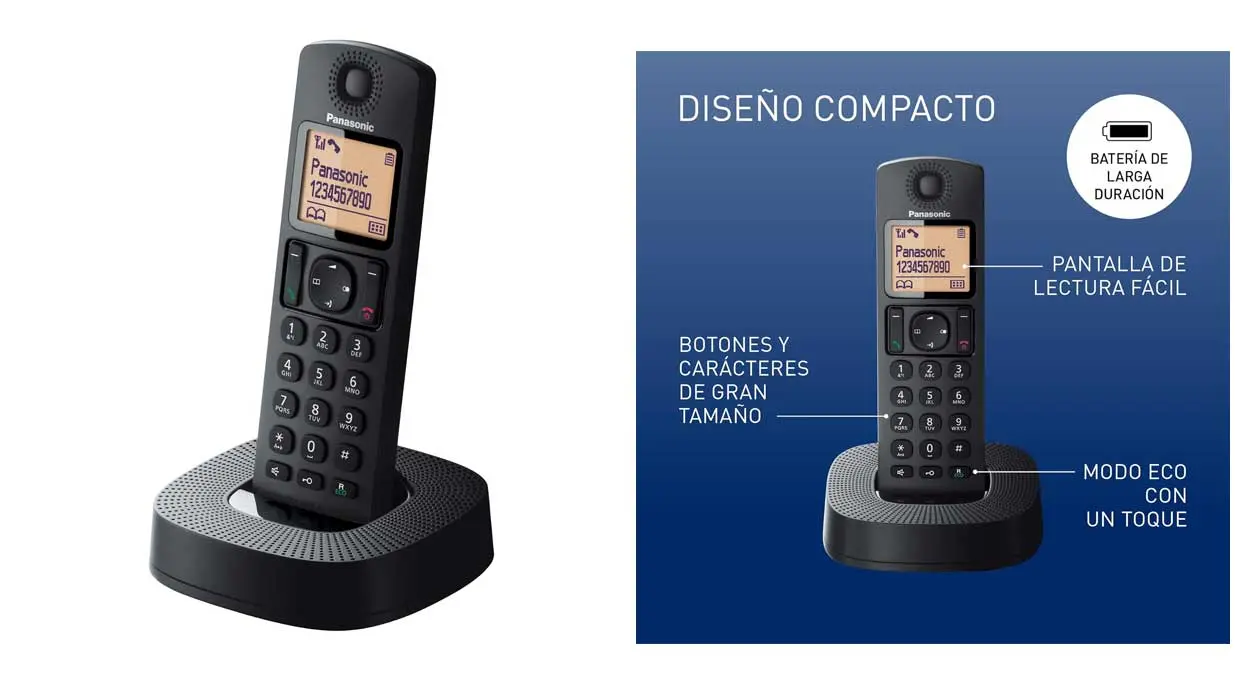 Chollo Teléfono fijo inalámbrico Panasonic KX-TGC310SPB por sólo 21€ (-32%)